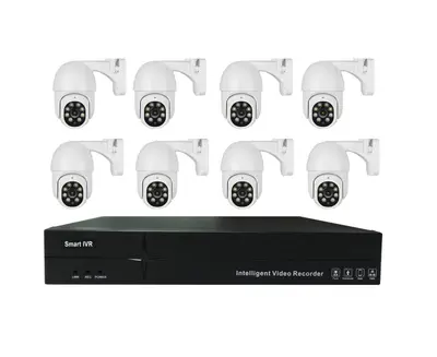 Fabrika 8 Kanallı POE Gözetleme Kamera Seti Akıllı Tam Renkli Gece Görüşü Yüksek Çözünürlük Dış Mekan 360 Derece Küre Kamera 5MP Gözetleme - 7