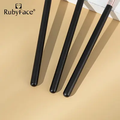 RUBYFACE spot tekli makyaj fırçası klasik siyah altın PET kutulu makyaj makyaj aleti makyaj seti fırçası