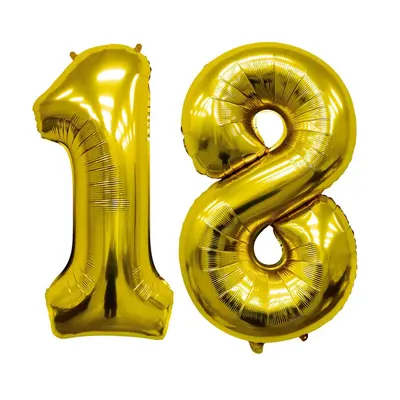 32 inç folyo rakam balonu, doğum günü parti dekorasyonu