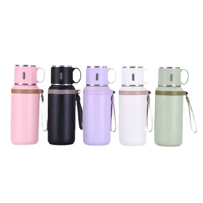Neue Edelstahl-Thermosbecher, mit Stahldeckel, schlichtes Design, elegante Thermosbecher für Mädchen, tragbare Handbecher, vakuumisolierte Thermosbecher - 6