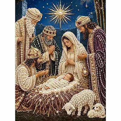 Dowmoo Weihnachts-Diamantmalerei-Set, DIY Dekoration