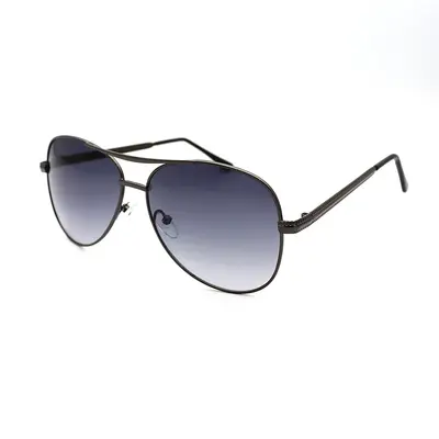 Square metal-frame sunglasses, black, for men - 12