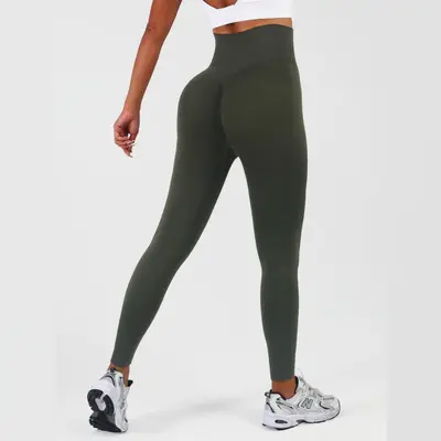 Hochtaillierte Yoga-Caprihose, bauchformend, schnelltrocknend, elastisch - 8