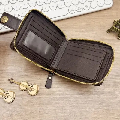 Luxury Retro Zipper Men's Wallet with Coin Compartment - 5