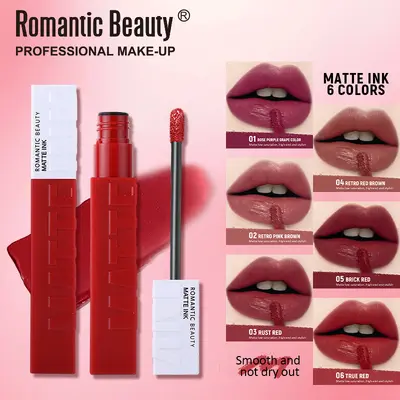 Samt-Matt-Lippenstift, nicht abfärbend und langanhaltend