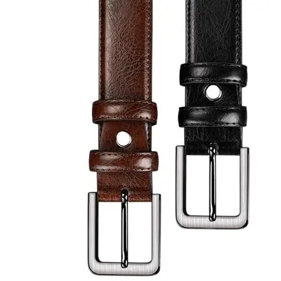 Otantik eski moda inek derisi kemer erkek pantolon kemeri hakiki deri retro iş rahat yaşlı kot kemer