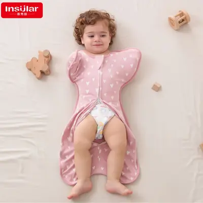 Vierjahreszeiten-Baby-Pucksack-Decke gegen Schreckreflex, Neugeborenen-Wickeldecke, Babypuckdecke, Anti-Strampel-Decke, Schlafsack-Wickeltuch