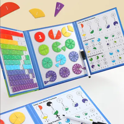 Manyetik Kesir Öğretme Kitabı İlkokul Matematik Eğitici Oyuncak