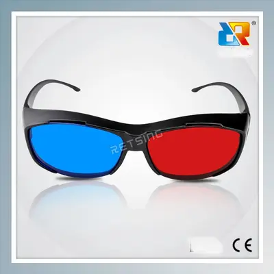 The manufacturer supplies red and blue 3D glasses for computers, mobile phones, films and TVs, universal red and blue glasses.