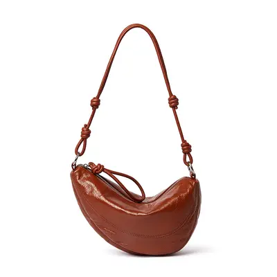 Genuine Cowhide Leather Women's Bag, Oiled Leather, Shoulder and Crossbody - 13