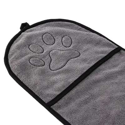 Microfiber Pet Pocket Towel, Quick-Drying Dog Bath Towel