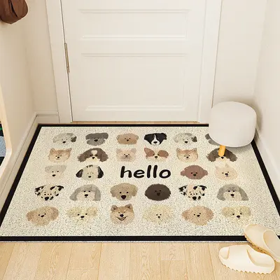 Cuttable Non-Slip PVC Door Mat with Cute Dog Design - 10