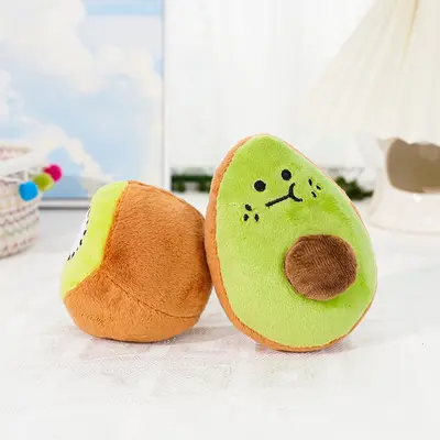Pet Plush Avocado Squeaky Toy for Dogs and Cats, Teething and Boredom Relief - 3