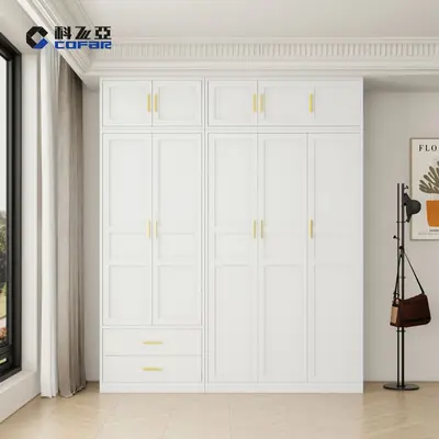 Formaldehyde-Free Steel Wardrobe, Three-Door, Easy Assembly Metal Cabinet