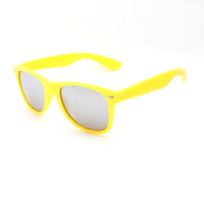 Solid Color Rivet Sunglasses with Logo - 11