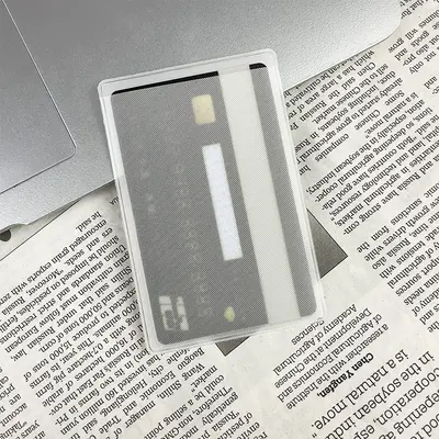 Şeffaf kimlik kartı tutucu, su geçirmez koruyucu kılıf, toptan çizilmez buzlu banka otobüs pvc kartlık