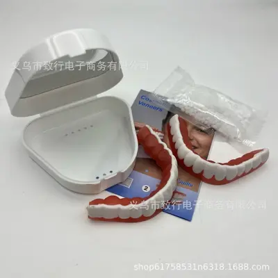 Fake Tooth Cover Veneer Set, Realistic Full Coverage, 10g Dental Glue - 4
