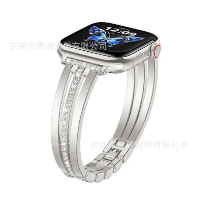 Apple Watch Tam Boy iWatch 1-11/SE/Ultra ile Uyumlu Ultra İnce Kordon, Metal Şık Bileklik