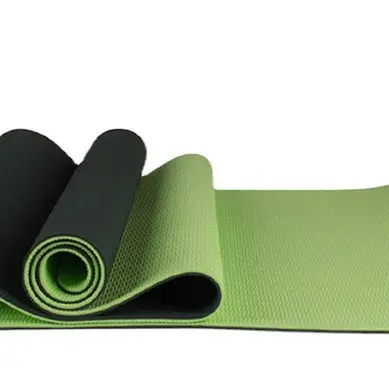 TPE çift renkli yoga matı, 183x61x0,6 cm, başlangıç seviyesi - 4