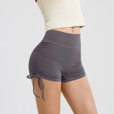 Women's Summer Three-Quarter Yoga Pants, Drawstring Butt-Lifting Fitness Shorts - 9