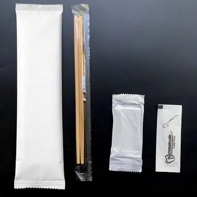 一次性筷子湿巾牙线手套四件套组合餐厅外卖餐具加粗21CM独立包装 - 11