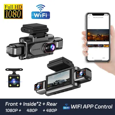 2026亚马逊爆款车载DVR超清4K前后三录4录wifi手机互联行车记录仪 - 7