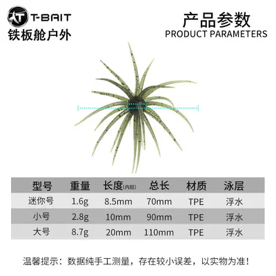High-Elasticity TPE Bionic Sea Urchin Soft Lure Bait, Tear-Resistant