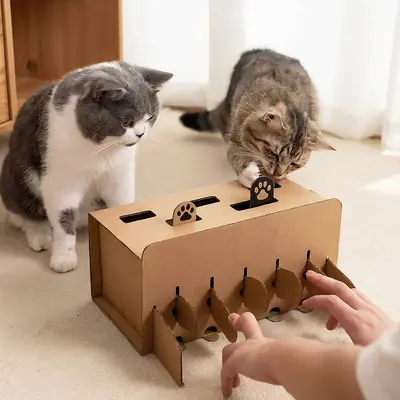 Katzenspielzeug Wellpappe Kratzbrett Selbstunterhaltung Spielstab
