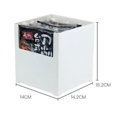 Japanischer Küchenschrank Aufbewahrungsschublade für verschiedene Gegenstände Kunststoff-Organizer-Box Kosmetik-Masken-Aufbewahrungsbox mit aufrechtem Öffnungswinkel - 11