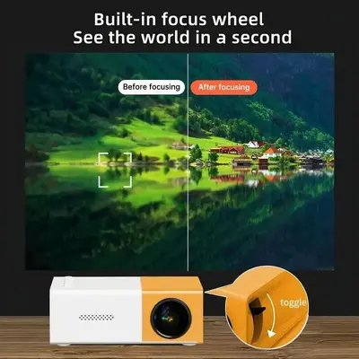 Sınır ötesi YG300 projektör çocuk küçük mini projektör ev duvar projeksiyonu 4K yüksek çözünürlüklü taşınabilir projektör - 3