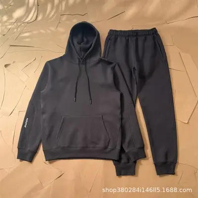Kapüşonlu sweatshirt takımı yansıtıcı şerit - 13