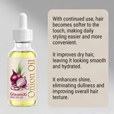 GleamXi onion hair oil, for dry and frizzy hair