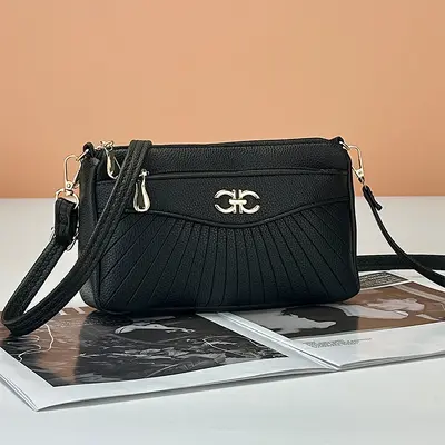 Anne çantası 2024 yeni moda küçük çanta kadın çantası basit ve çok yönlü orta yaşlı omuz çantası kayınvalide için hafif crossbody çanta