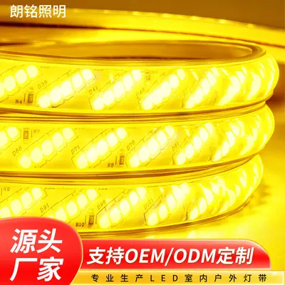 LED ışık şeridi 220V süper parlak eğik 5 satır 320 boncuk silikon su geçirmez açık tünel köprü mühendisliği aydınlatma şeridi
