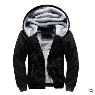 Herren-Hoodie in großen Größen, gefüttert und verdickt, Herbst-Winter-Jacke