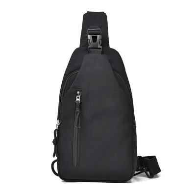 Women's chest bag, multi-compartment crossbody mini backpack, nylon - 7