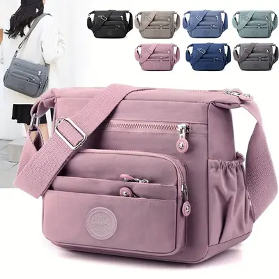 Waterproof Nylon Women's Crossbody Bag, Large Capacity Practical Organizer