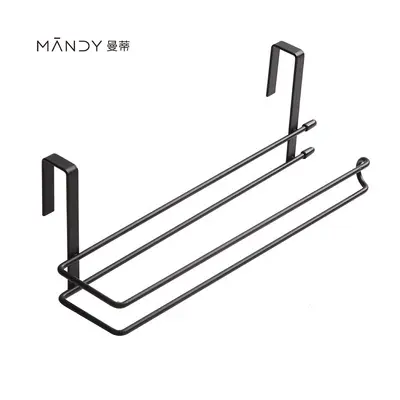 Wrought Iron Hanging Kitchen Shelf with Paper Towel Holder
