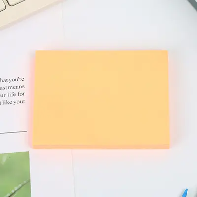 Fluorescent Self-Adhesive Sticky Notes, Repositionable, Custom Print - 12