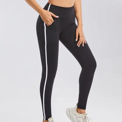 Lulu Yoga-Leggings Damen strukturiert Seitentaschen eng Fitness Pilates - 10