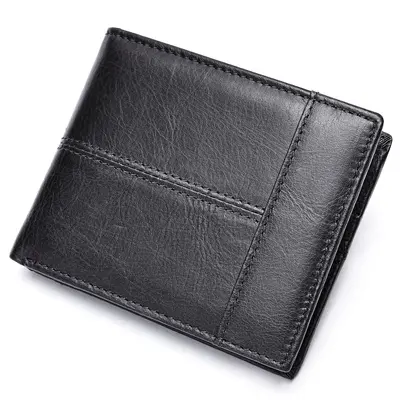 Men's Genuine Leather Wallet with RFID Protection, Cowhide - 12
