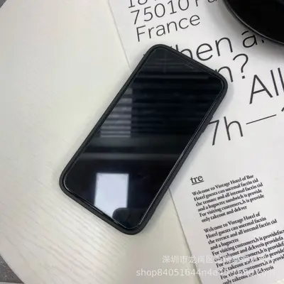 Black Plaid Phone Case for iPhone 15 and iPhone 12 Pro Max