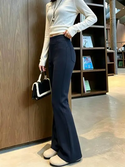 Women's 2026 American-Style High-Waist Micro Flare Pants, High Stretch - 5