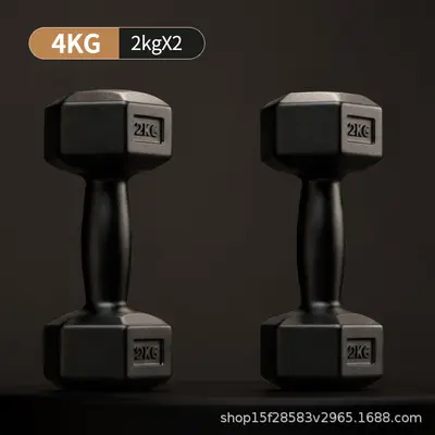 Dumbbell Men's Fitness Home Equipment Female Kettlebell Arm Muscle Training Pair Rubber Coated Hexagonal Dumbbell Set Dormitory Student - 7