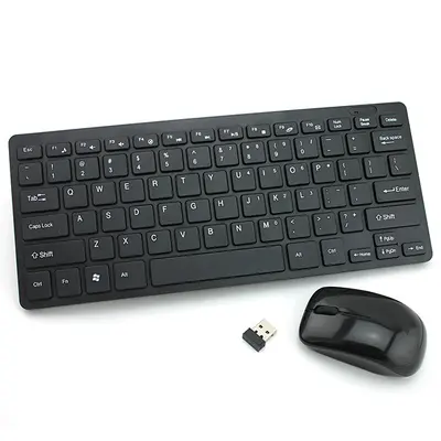 Üretici K03 ince ve hafif kablosuz klavye ve fare seti 2.4G ofis taşınabilir mini klavye ve fare seti klavye filmi ile - 8