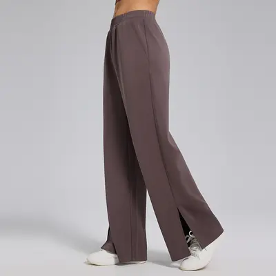 Damen fließende Weitbein-Yogahose, locker, kühlendes Material - 12