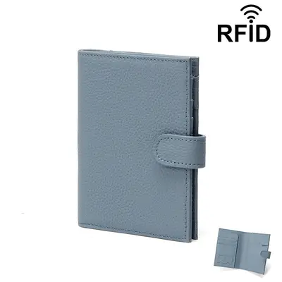 Pasaport çantası, deri, RFID korumalı, çok kartlı - 13