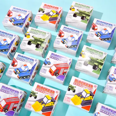 Children's Building Blocks Transforming Toy Car Robot, DIY Model for Boys and Girls - 7