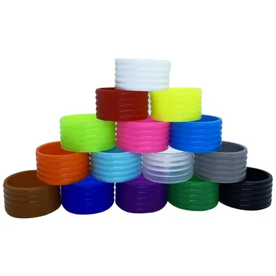 Badminton- und Tennisschläger Griffband-Silikonringe Set, 6 Farben