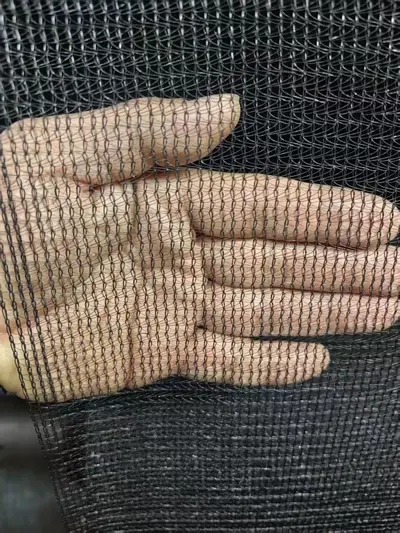 Yeşil alev geciktirici polyester gölgeleme filesi, 90 g/m² sık göz inşaat ve toprak örtü f - 7